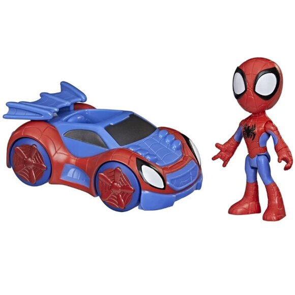 Spidey and His Amazing Friends Spidey Action Figure and Web-Crawler Vehicle - Picture 1 of 5